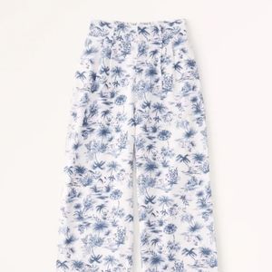 Abercrombie Tailored Linen Blend Wide Leg Pants